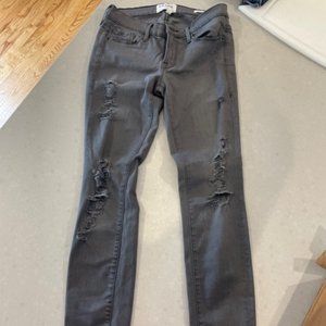 Frame Jeans, grey, size 26, skinny, mid rise